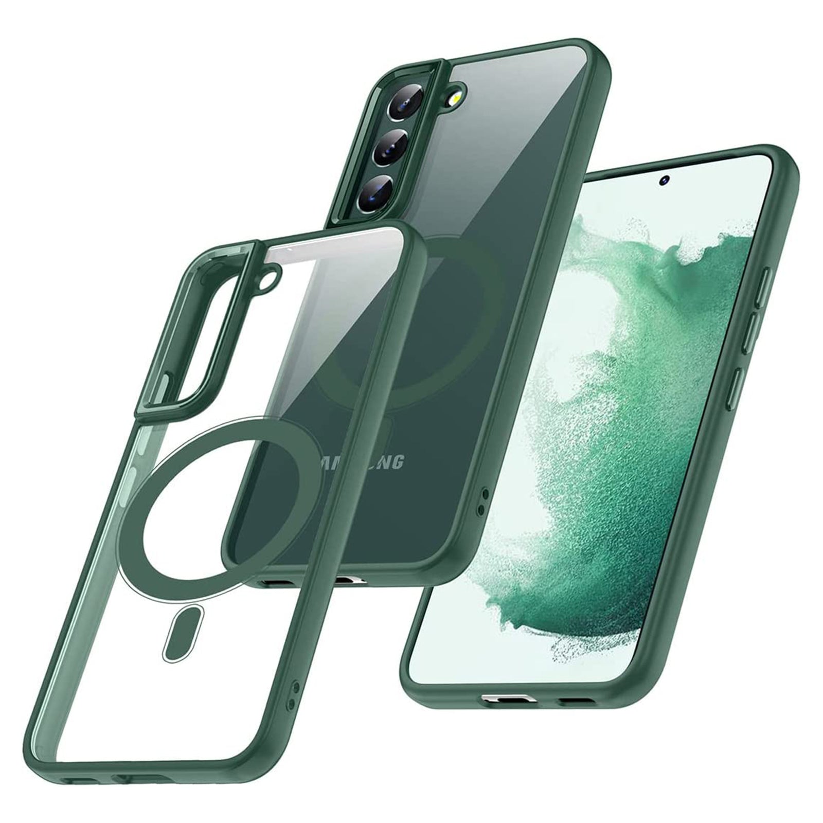 For Samsung Galaxy S23 Magnetic Phone Case Transparent Acrylic Back TPU Frame Phone Cover For Samsung Galaxy S23 Magnetic Phone Case Transparent Acrylic Back TPU Frame Phone Cover